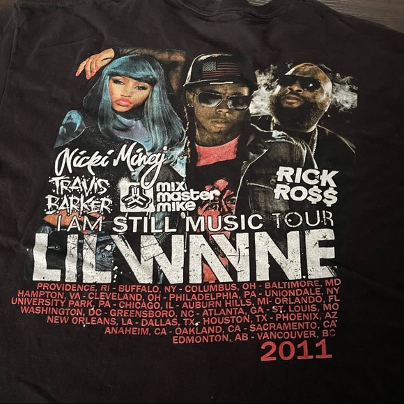 Lil Wayne T Shirt Tour Rap Tee Rick Ross Size XL - Picture 3 of 4